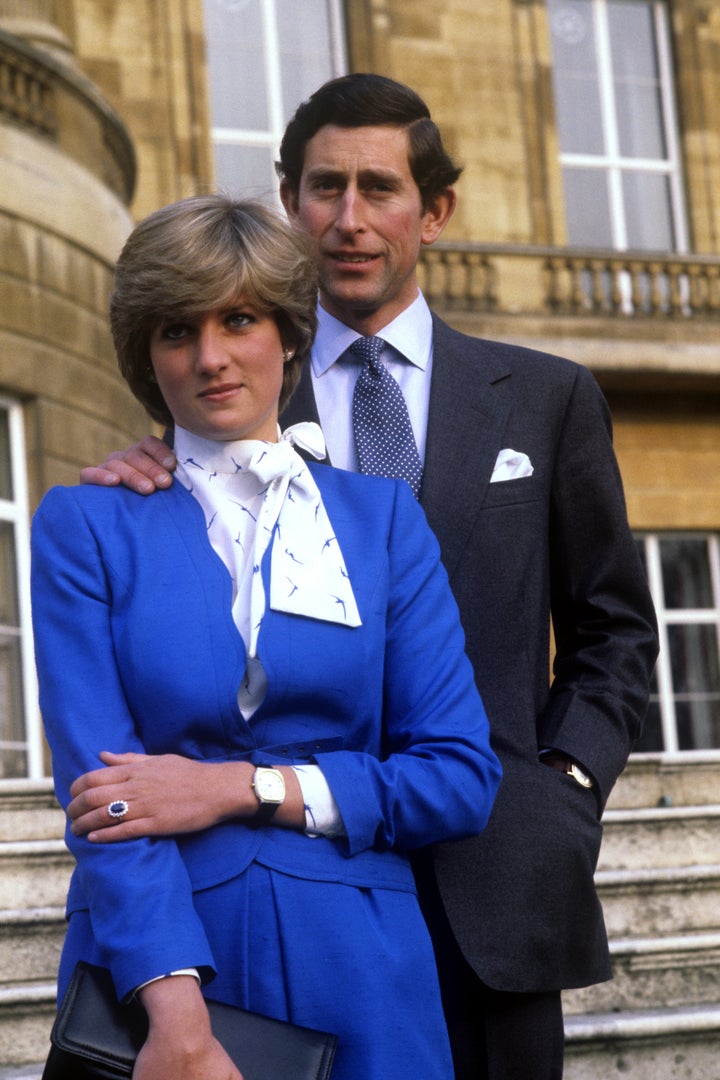 Prince Charles and Lady Diana Spencer announcing their engagement on Feb. 24, 1981.