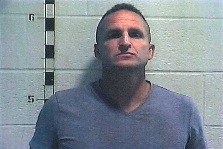 Former Louisville police officer Brett Hankison poses for a booking photo at Shelby County Detention Center in Shelbyville, K