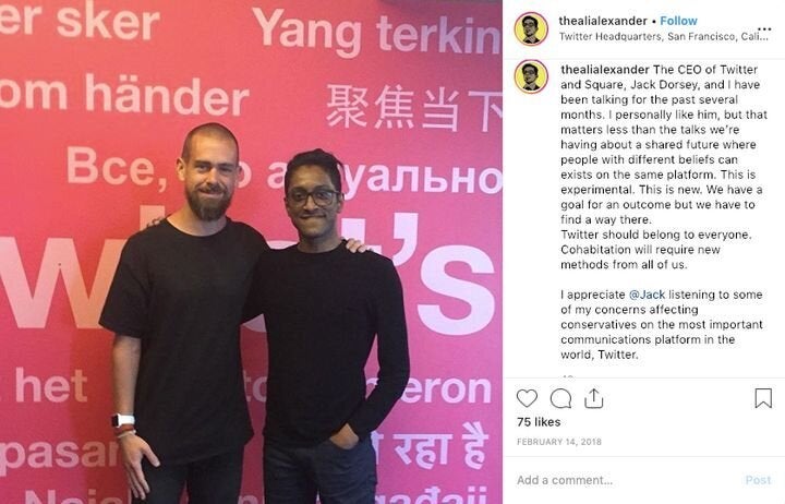 "Don't tell me what I mean you white racist bitch," Ali Akbar told a Twitter user who accurately <a href="https://archive.vn/lZ6OE#selection-3075.0-3075.48" target="_blank" role="link" class=" js-entry-link cet-external-link" data-vars-item-name="criticized" data-vars-item-type="text" data-vars-unit-name="5fada218c5b6370e7e311861" data-vars-unit-type="buzz_body" data-vars-target-content-id="https://archive.vn/lZ6OE#selection-3075.0-3075.48" data-vars-target-content-type="url" data-vars-type="web_external_link" data-vars-subunit-name="article_body" data-vars-subunit-type="component" data-vars-position-in-subunit="17">criticized</a> his use of the platform on Nov. 6, 2020, to organize anti-democratic protests in an effort to overturn the election results.