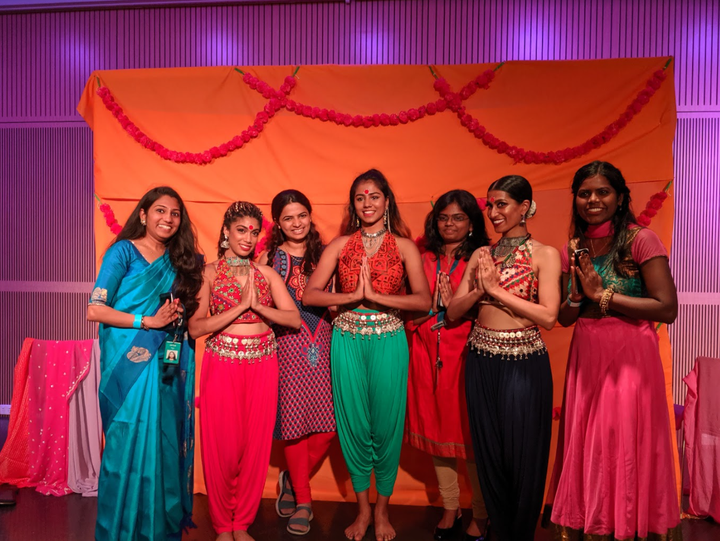 The Bindi Bosses perform for Diwali in 2019.