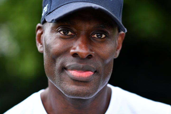 Patrick Hutchinson, a Black protester who carried a white man to safety during clashes in London between anti-racism protesters and far-right opponents.