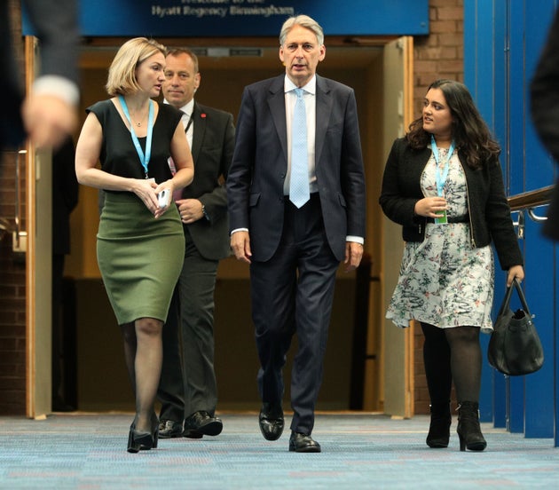 Sonia Khan (right), pictured with Philip Hammond in 2018. 