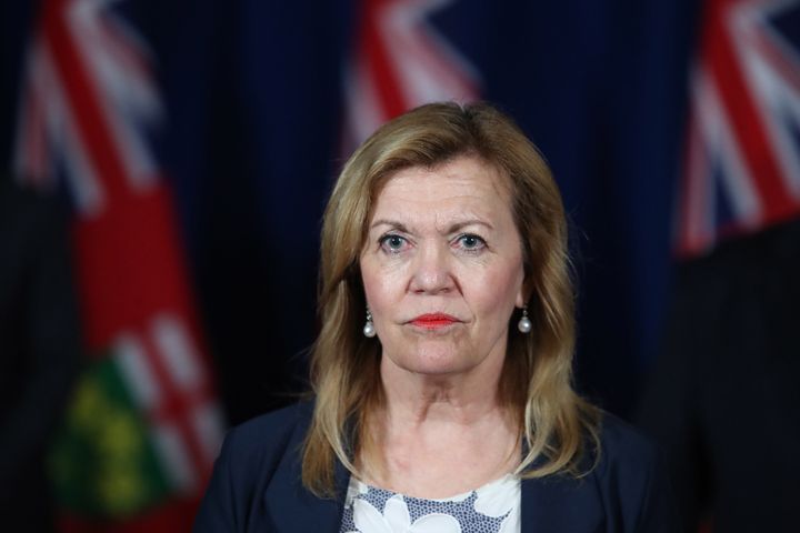 Ontario Minister of Health Christine Elliott at a COVID-19 press conference at Queen's Park in Toronto, Ont. on June 5, 2020. 
