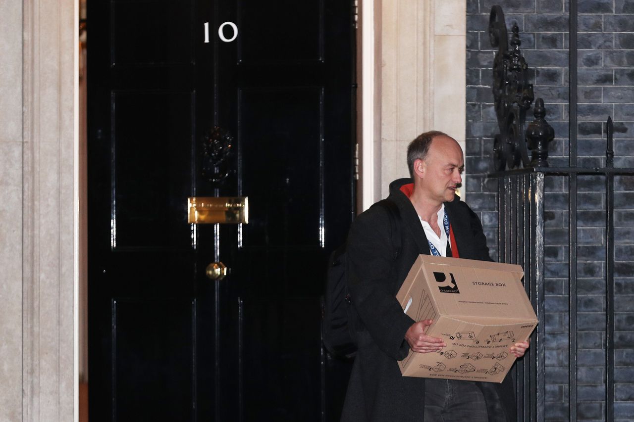 Prime minister Boris Johnson's top aide Dominic Cummings leaves 10 Downing Street.
