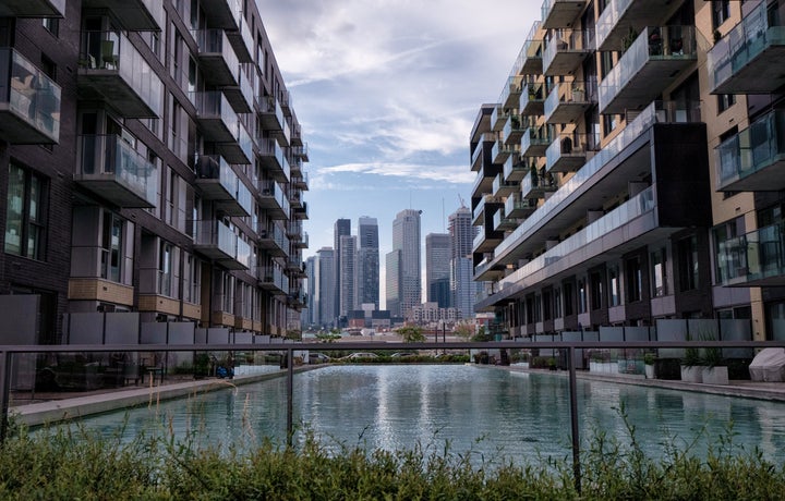 Newly-built condo buildings in Montreal's Griffintown neighbourhood. Canada's condo owners could be in for rough times as the market paces a perfect storm of problems.