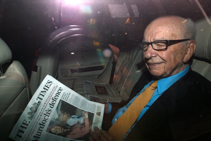 Rupert Murdoch, founder and executive chairman of News Corp., in London July 20, 2011.