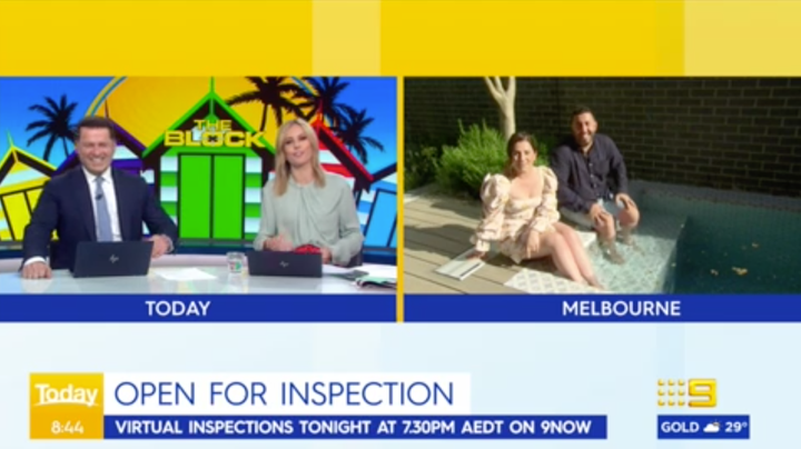 Karl Stefanovic and Allison Langdon interview Sarah and George from 'The Block'