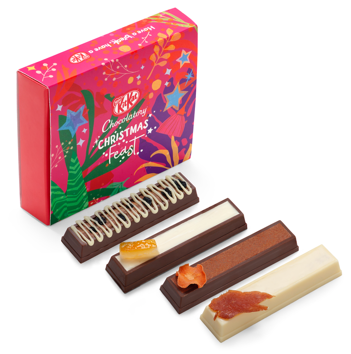 KitKat has released a Christmas-inspired collection of chocolate bars. 