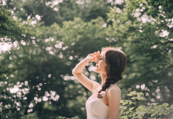 Young woman in the woods