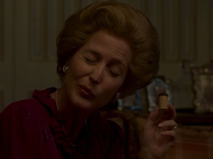 Gillian Anderson as Margaret Thatcher in the Crown.