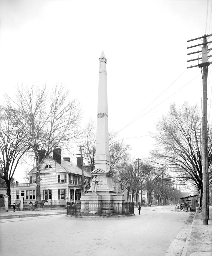 The Confederate Monument in Portsmouth, the source of the city's ongoing civic controversy.