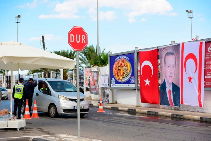 Κυριακή 15 Οκτωβρίου 2020 Στιγμιότυπο από την επίσκεψη Ερντογάν στην κατεχόμενη Κύπρο
