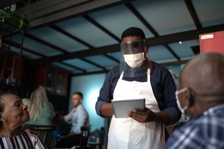 Servers don't set the COVID-19 dining regulations so don't gripe to them if you're dissatisfied with the rules.