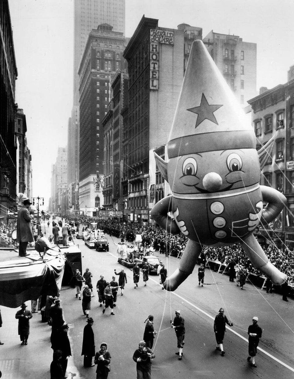 Vintage Photograph Shows Macy's Department Store and Surrounding