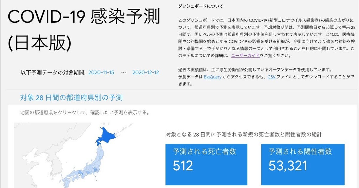 コロナ 予測 サイト グーグル