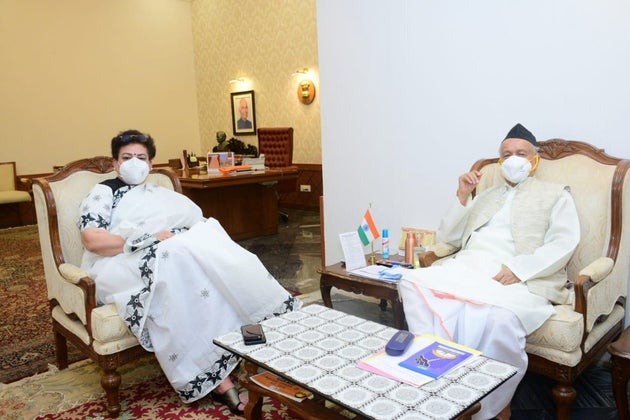 NCW Chairperson Rekha Sharma with Bhagat Singh Koshyari, Governor of