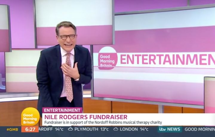 Richard Arnold laughs off his gaffe on Good Morning Britain