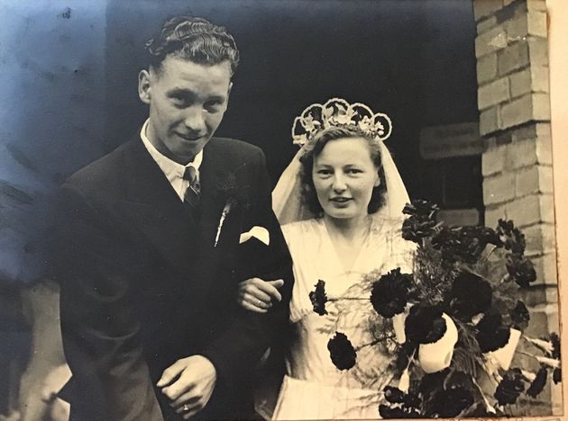 Arthur and Mary Freeland on their wedding day