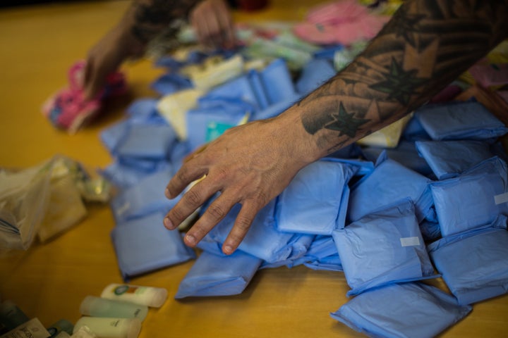 The Period Project is a program that provides hygiene products and other necessities for homeless women. (Jesse Winter/Toronto Star via Getty Images)