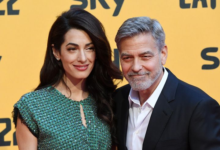 George Clooney with his wife Amal.