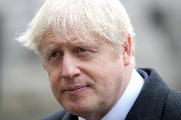 Boris Johnson talking to veterans in November