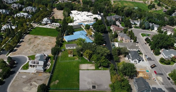 An aerial view of Provo Canyon School in Provo, Utah, which was part of a promotional video released on Oct. 29, 2020. Juli-Ann Aaron and Lee Goldman both said they were never allowed to use the outdoor facilities, or even look outside.