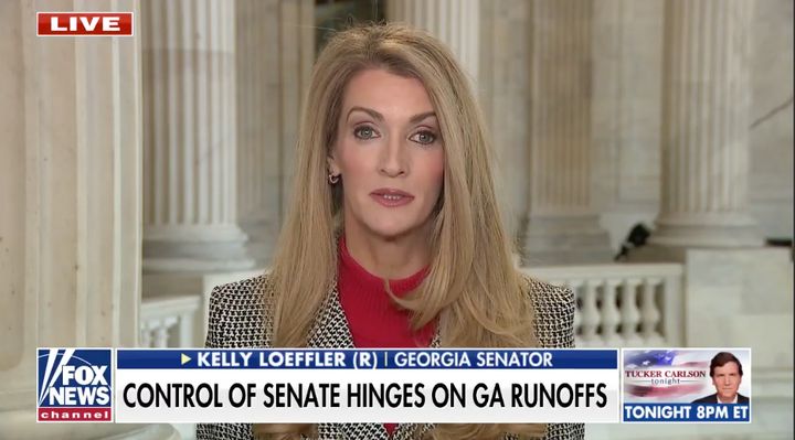 Sen. Kelly Loeffler (R-Ga.) asked Fox News viewers to "chip in five or 10 bucks" while standing in the halls of Congress — a potential violation of Senate ethics rules.