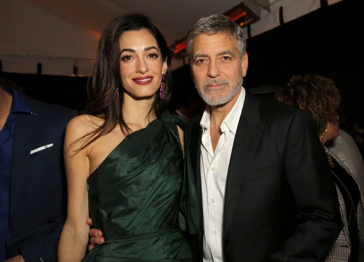 Amal and George Clooney at the premiere of "Catch-22" on May 7, 2019.