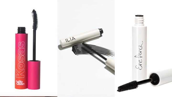 Kosas The Big Clean mascara, $26, Ilia Limitless Lash mascara, $28, and Ere Perez Avocado Waterproof mascara, $25