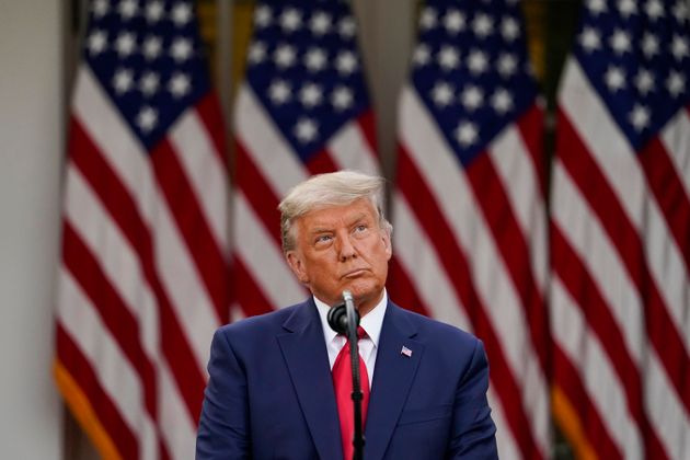 President Donald Trump speaks in the Rose Garden of the White House, Friday, November 13, 2020, in Washington.