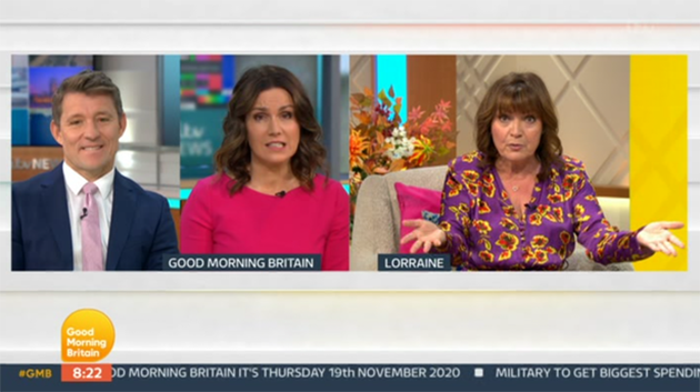 Lorraine Kelly vented her frustration at the government live on GMB
