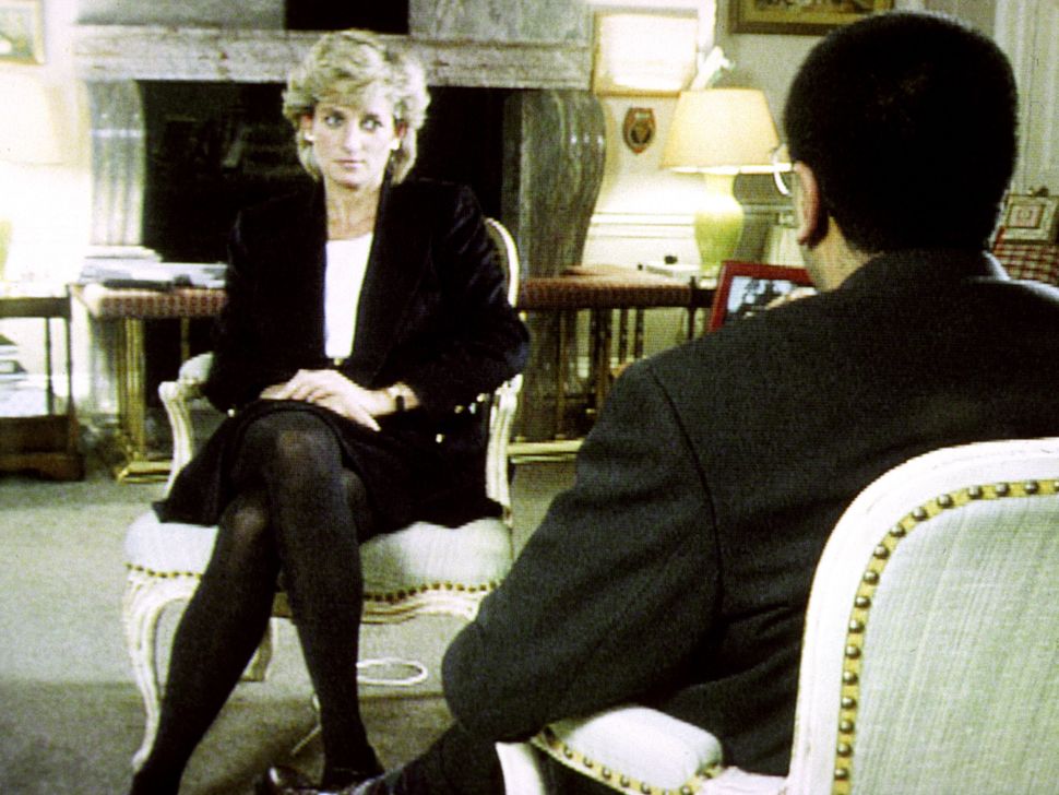 Diana during her interview with Martin Bashir for the BBC in 1995