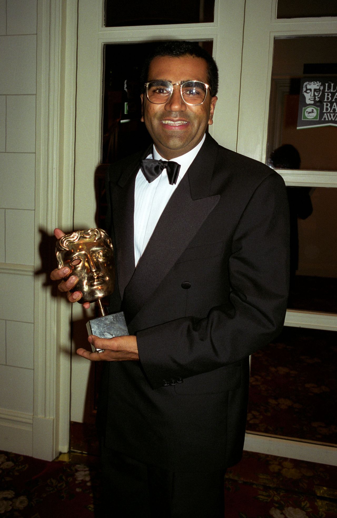 Bashir with his Bafta award for the interview, pictured on 21 April 1996 