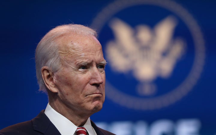 U.S. President-elect Joe Biden delivers remarks about the U.S. economy during a press briefing at the Queen Theater on November 16, 2020 in Wilmington, Delaware.