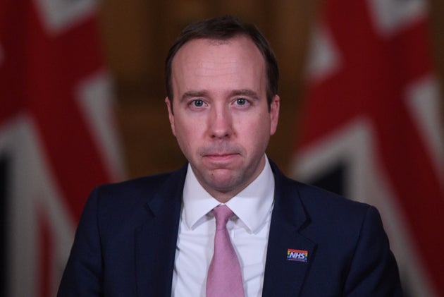 Health secretary Matt Hancock during a media briefing in Downing Street, London, on coronavirus.