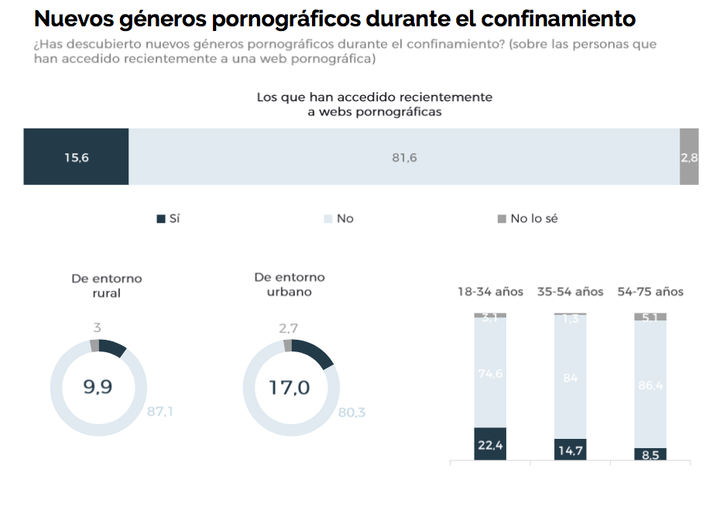 Estudio sobre el consumo de porno en España durante el confinamiento.