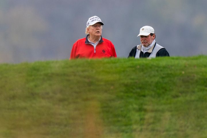 Trump skipped a global coronavirus pandemic meeting to play golf on Saturday.