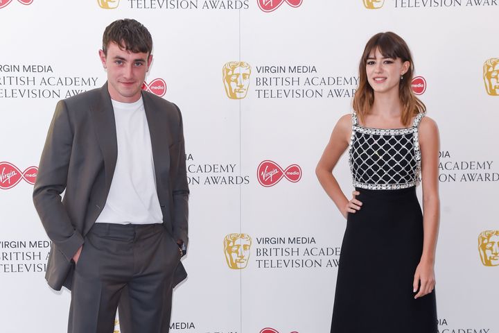 Paul Mescal and Daisy Edgar-Jones keep their distance on the red carpet at the TV Baftas