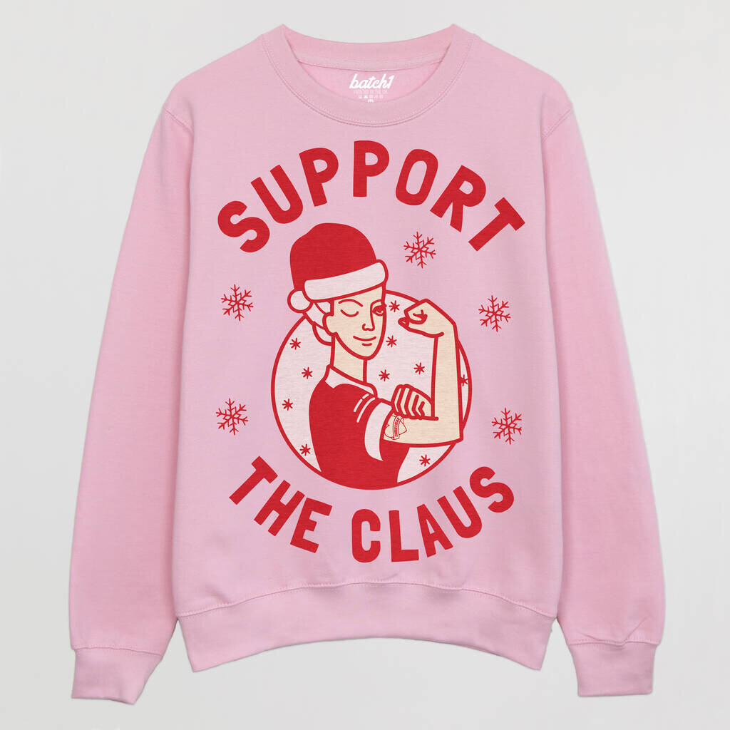 christmas jumper pink