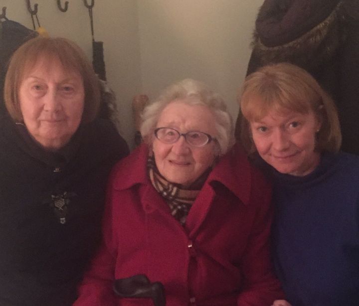 Lara Smith (right), with her mother and grandmother (centre).