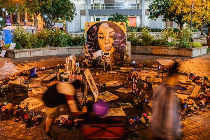 A new Campaign Zero effort follows the death of Breonna Taylor, who was memorialized at this site in front of Louisville Metro Hall.