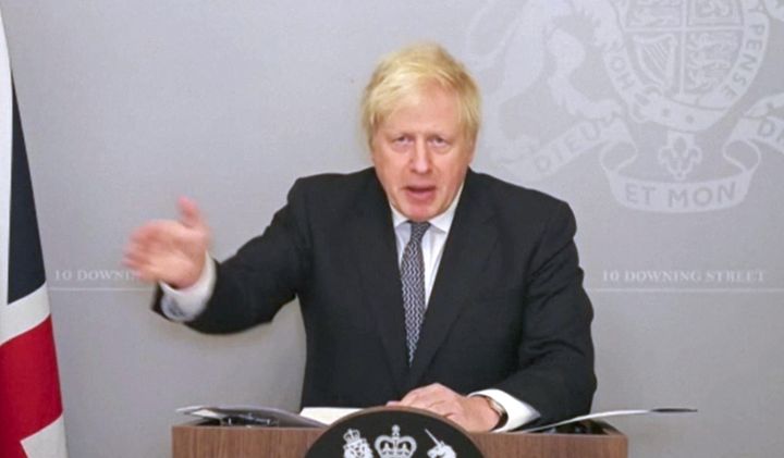 Boris Johnson during his most recent address