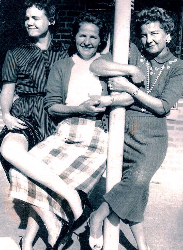 Millie and her sisters, Dorothy (left), Bobbie (middle) and Millie, circa mid-1950s.