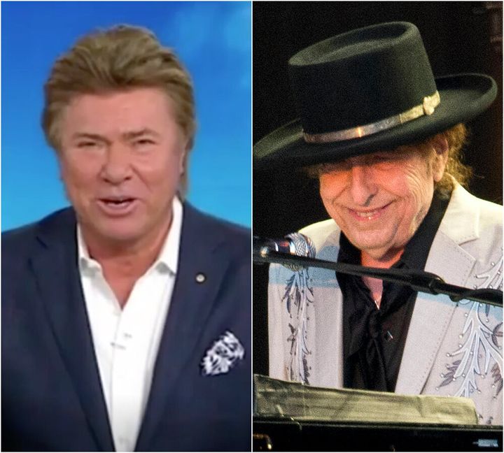 Today presenter Richard Wilkins was forced to apologise after it was wrongly stated that Bob Dylan (right) had died.
