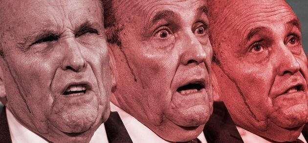 Rudy Giuliani sudando tinte.
