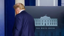 White House Reporter Caught On Mic After Bizarre 1-Minute Trump Briefing