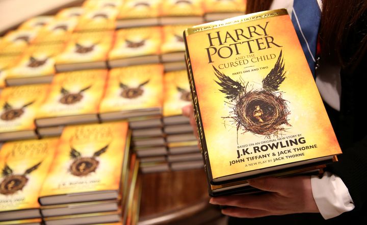 A copy of "Harry Potter and the Cursed Child parts One and Two" at a bookstore in London, U.K., July 31, 2016.