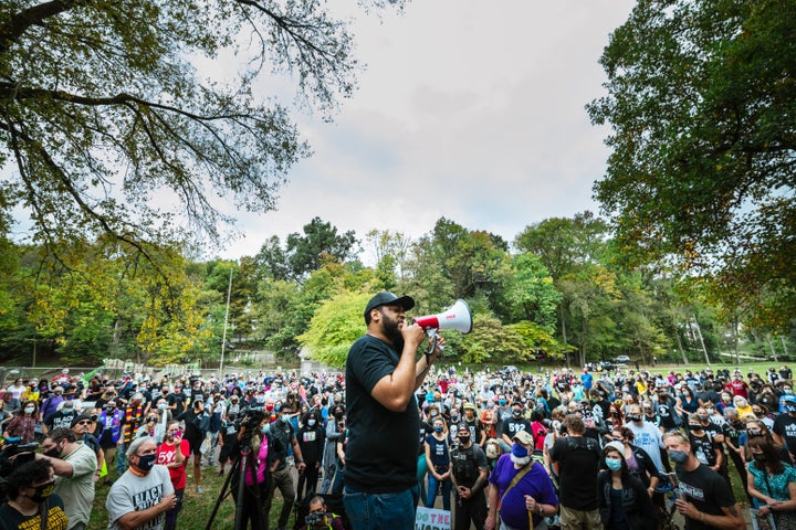 Booker's 2020 campaign surged after he took a leading role in protests over the police killing of Breonna Taylor, a Black woman from Louisville.