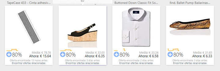 Productos de ofertas en Keepa.