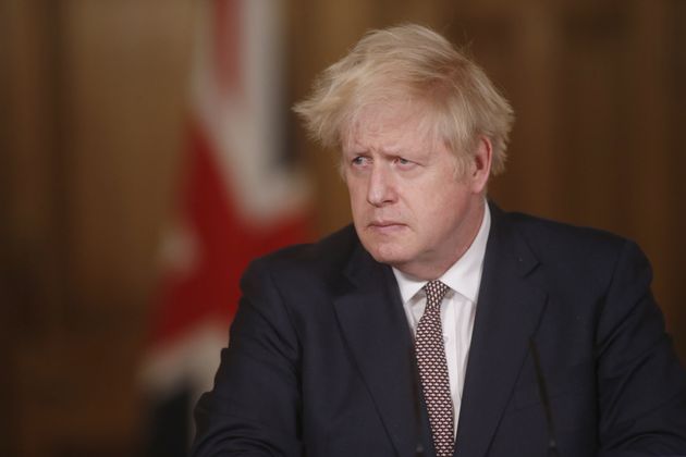 Prime Minister Boris Johnson during a media briefing on coronavirus (COVID-19) in Downing Street, London.